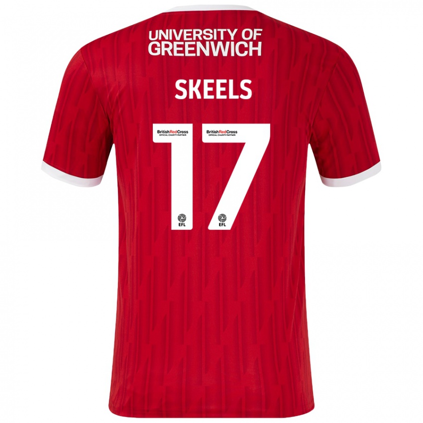 Heren Kiera Skeels #17 Rood Wit Thuisshirt Thuistenue 2024/25 T-Shirt