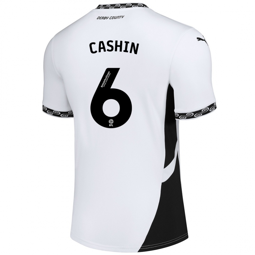 Heren Eiran Cashin #6 Wit Zwart Thuisshirt Thuistenue 2024/25 T-Shirt