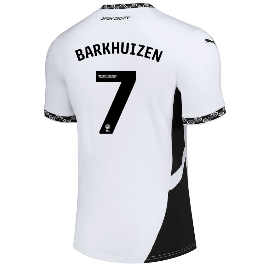 Heren Tom Barkhuizen #7 Wit Zwart Thuisshirt Thuistenue 2024/25 T-Shirt