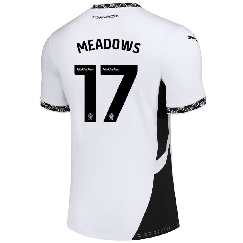 Heren Helena Meadows #17 Wit Zwart Thuisshirt Thuistenue 2024/25 T-Shirt