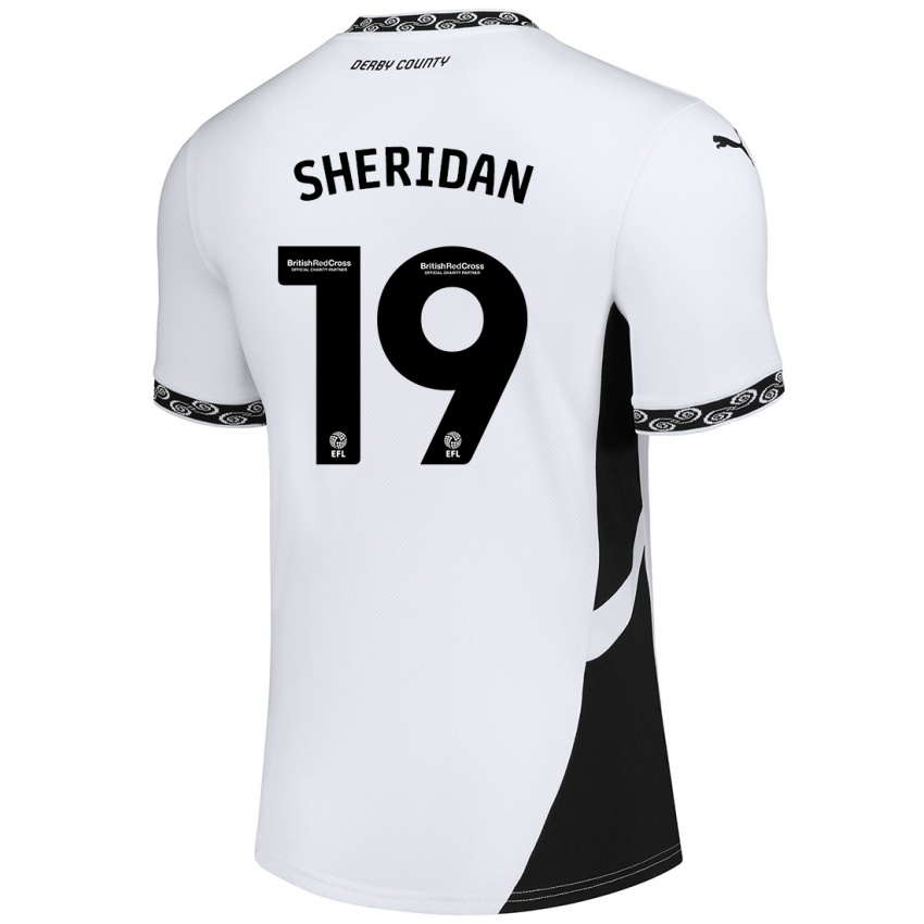 Heren Isabel Sheridan #19 Wit Zwart Thuisshirt Thuistenue 2024/25 T-Shirt