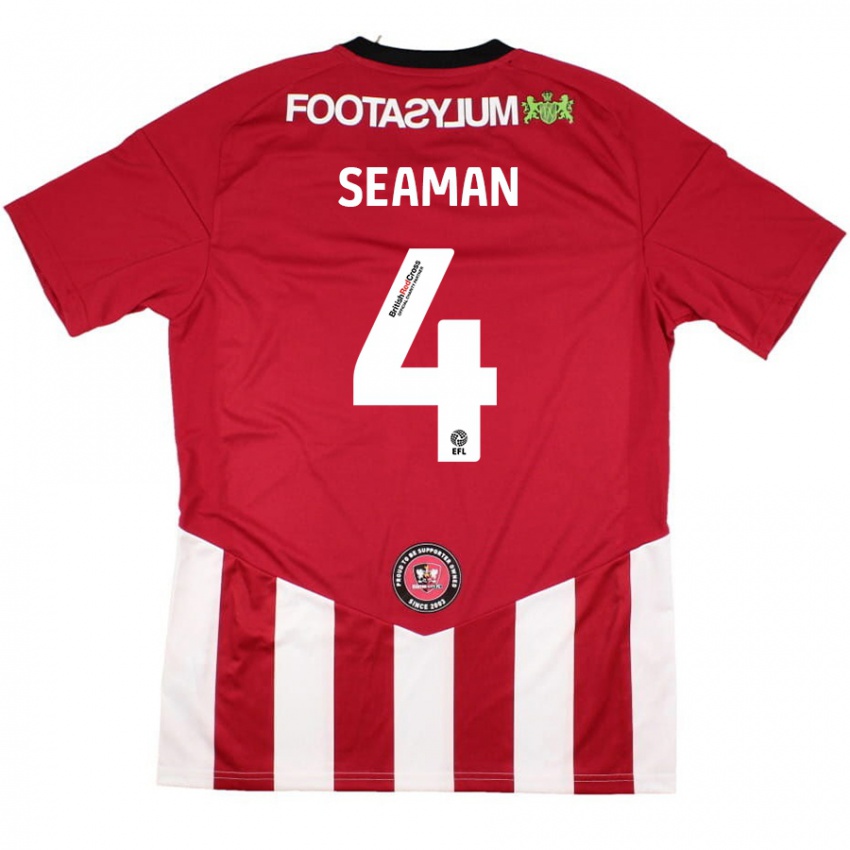 Heren Jaydee Seaman #4 Rood Wit Thuisshirt Thuistenue 2024/25 T-Shirt