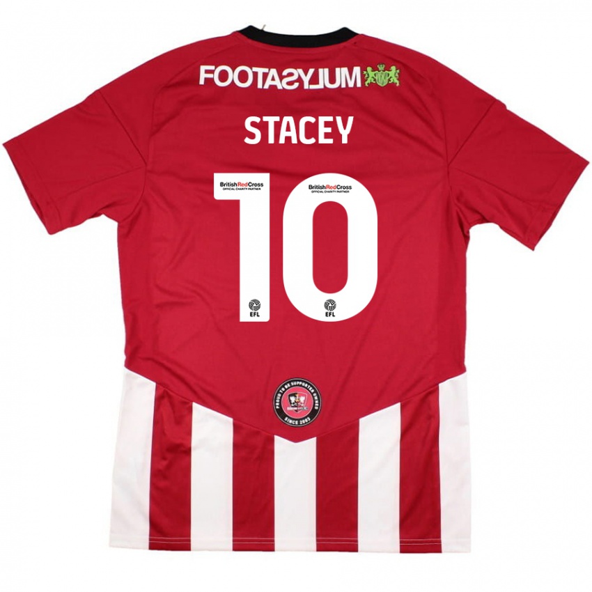 Heren Sarah Stacey #10 Rood Wit Thuisshirt Thuistenue 2024/25 T-Shirt