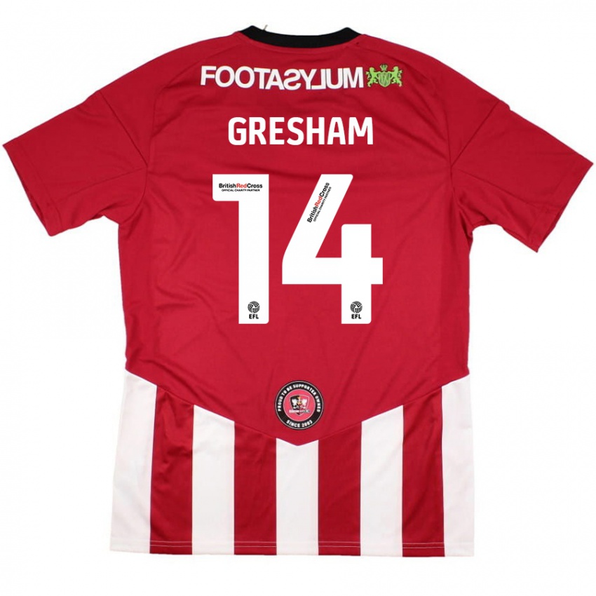 Heren Georgie-Marie Barbour-Gresham #14 Rood Wit Thuisshirt Thuistenue 2024/25 T-Shirt