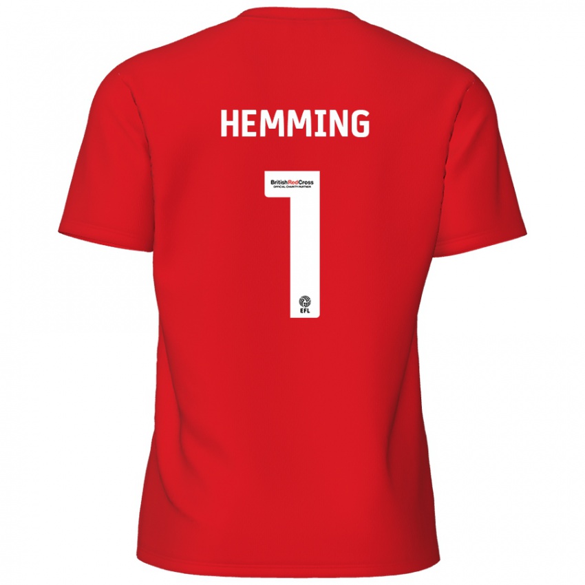 Heren Zach Hemming #1 Rood Thuisshirt Thuistenue 2024/25 T-Shirt