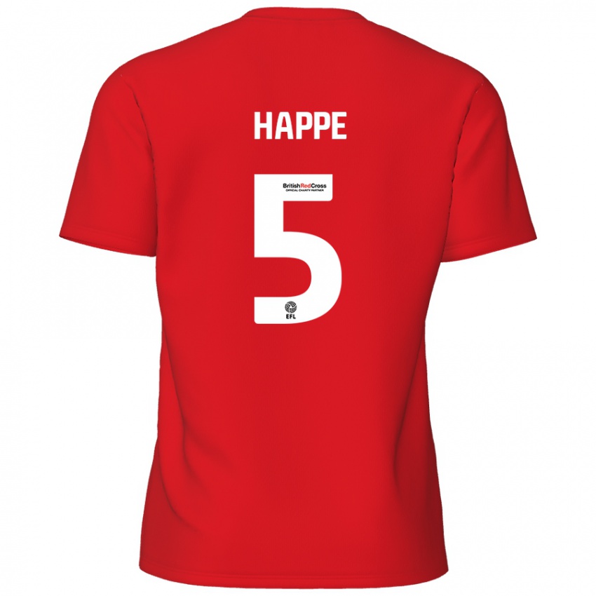 Heren Dan Happe #5 Rood Thuisshirt Thuistenue 2024/25 T-Shirt