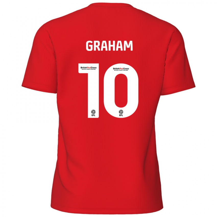 Heren Jordan Graham #10 Rood Thuisshirt Thuistenue 2024/25 T-Shirt