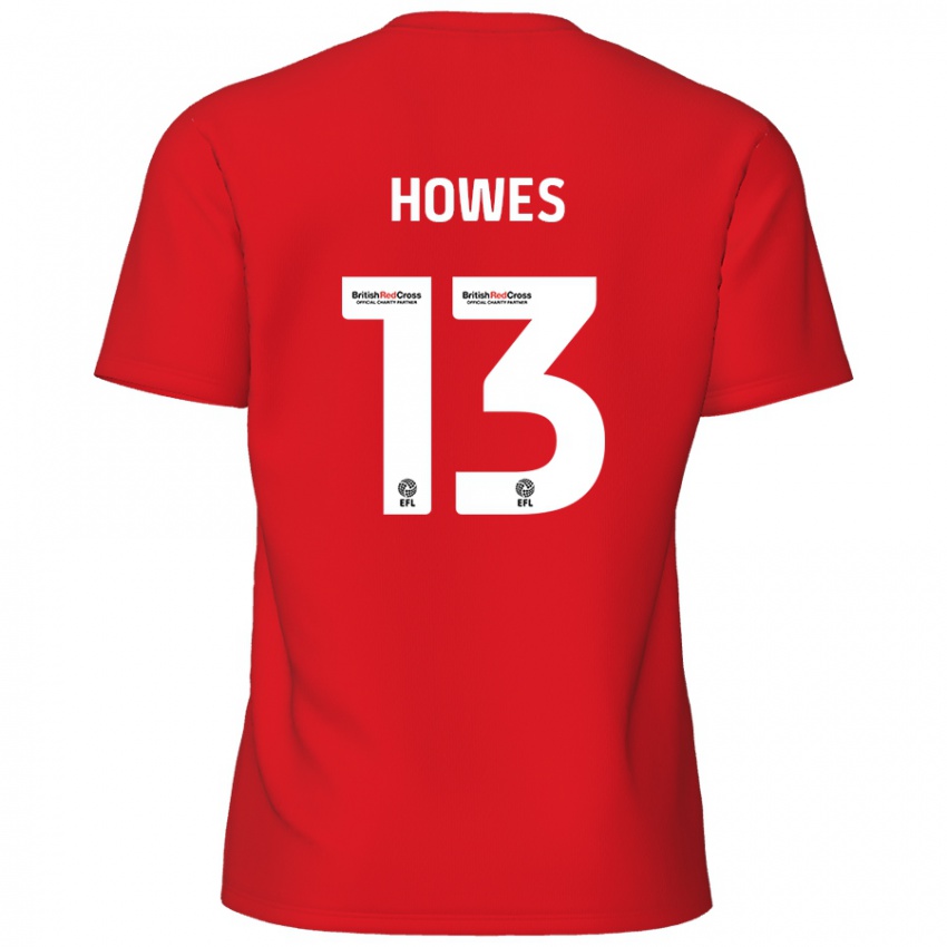 Heren Sam Howes #13 Rood Thuisshirt Thuistenue 2024/25 T-Shirt