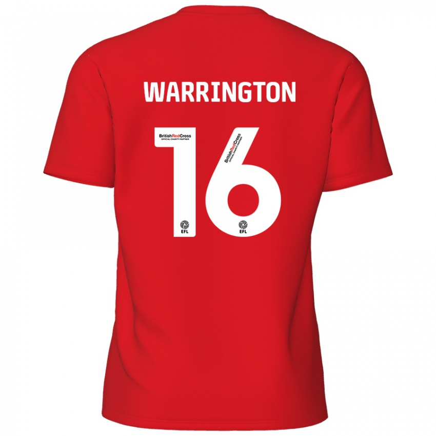 Heren Lewis Warrington #16 Rood Thuisshirt Thuistenue 2024/25 T-Shirt