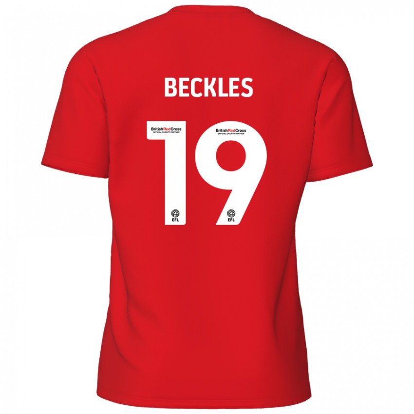 Heren Omar Beckles #19 Rood Thuisshirt Thuistenue 2024/25 T-Shirt