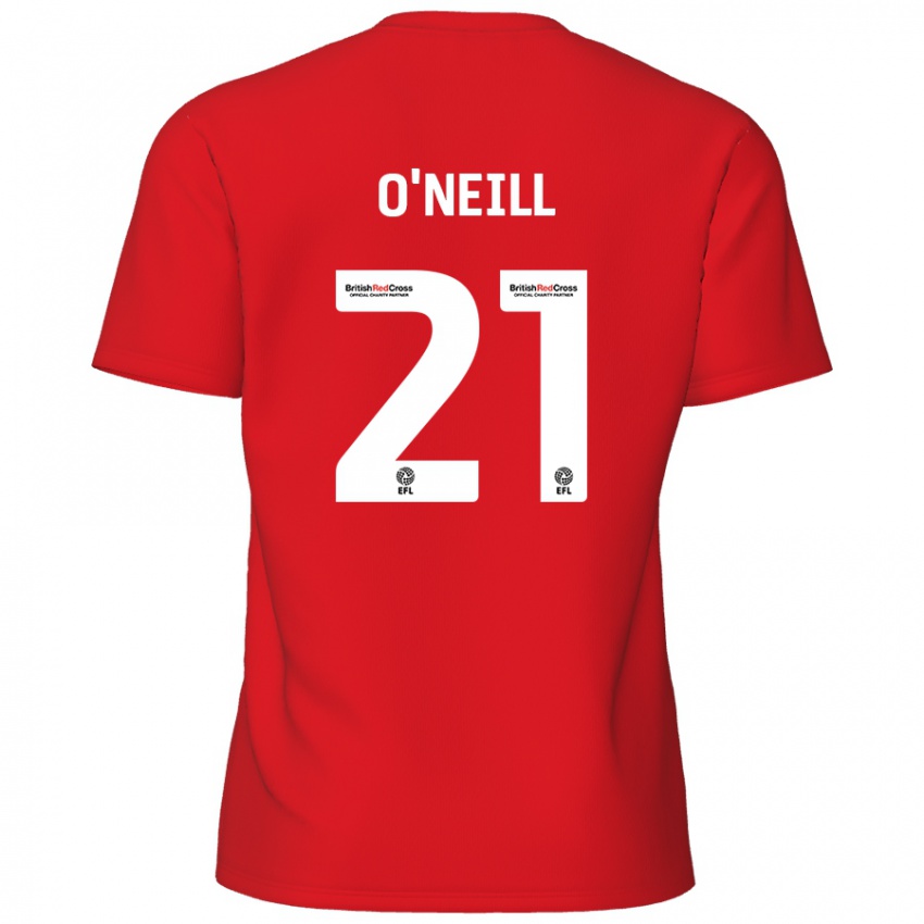 Heren Ollie O'neill #21 Rood Thuisshirt Thuistenue 2024/25 T-Shirt