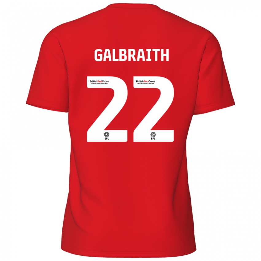 Heren Ethan Galbraith #22 Rood Thuisshirt Thuistenue 2024/25 T-Shirt