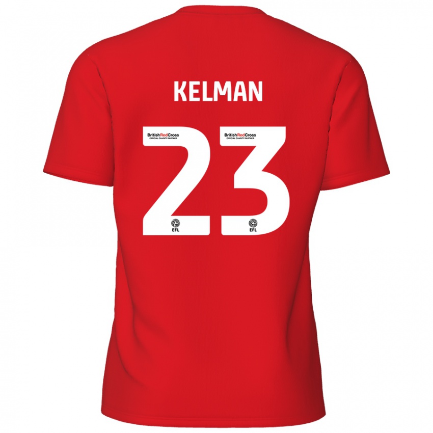 Heren Charlie Kelman #23 Rood Thuisshirt Thuistenue 2024/25 T-Shirt