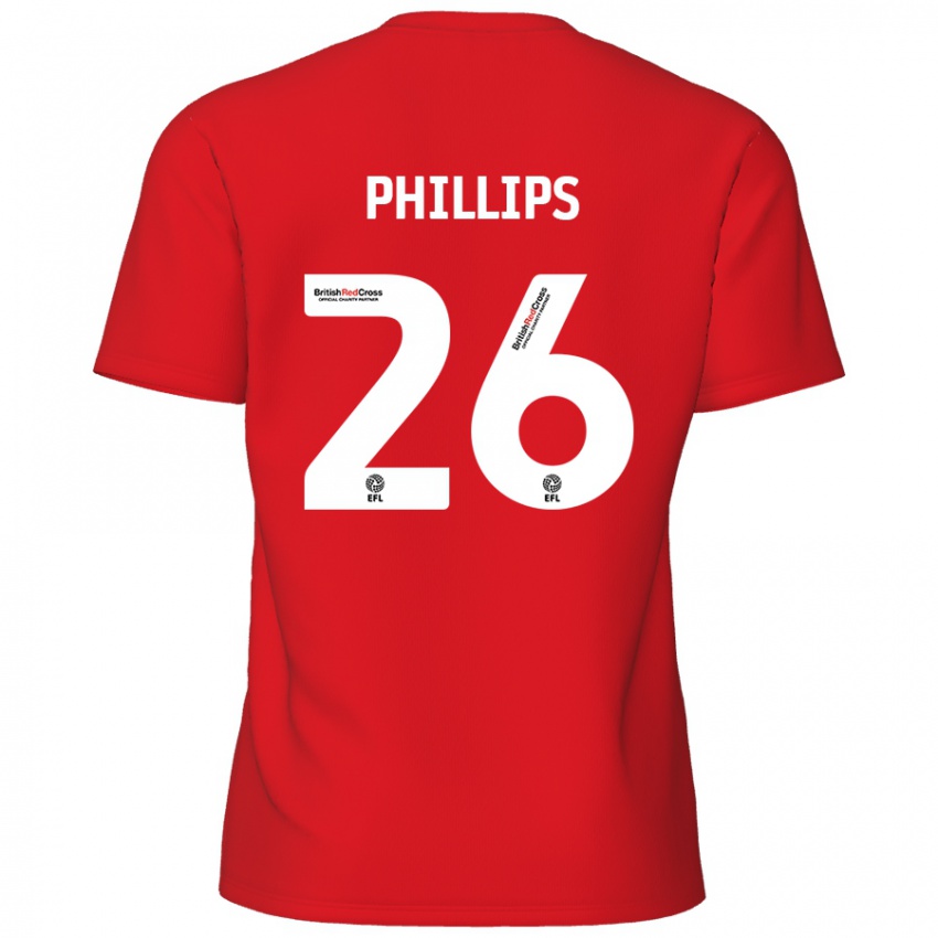 Heren Noah Phillips #26 Rood Thuisshirt Thuistenue 2024/25 T-Shirt