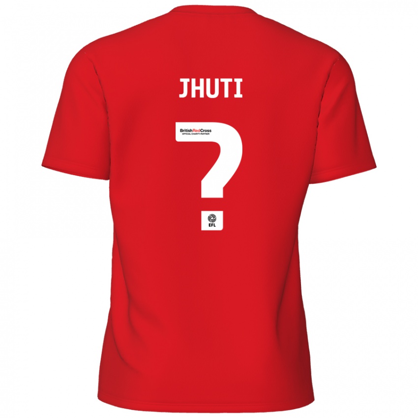 Heren Reece Jhuti #0 Rood Thuisshirt Thuistenue 2024/25 T-Shirt