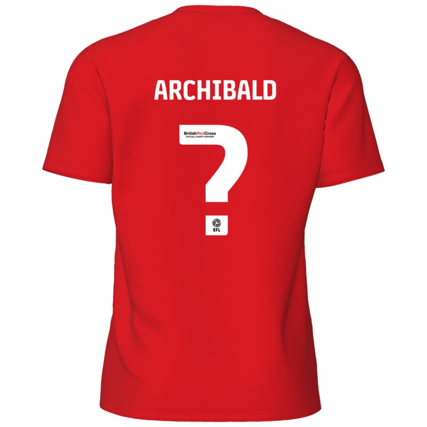 Heren Aaron Archibald #0 Rood Thuisshirt Thuistenue 2024/25 T-Shirt