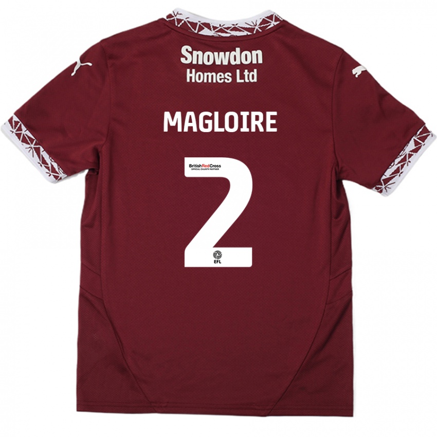 Heren Tyler Magloire #2 Bordeauxrood Thuisshirt Thuistenue 2024/25 T-Shirt