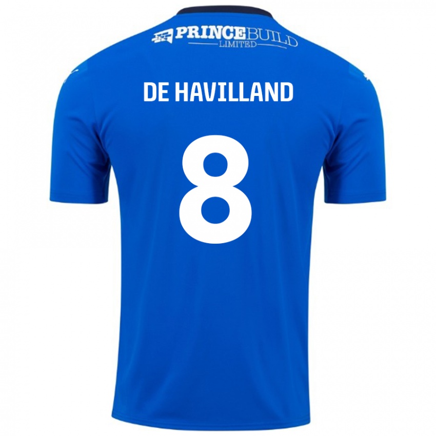 Heren Ryan De Havilland #8 Blauw Wit Thuisshirt Thuistenue 2024/25 T-Shirt