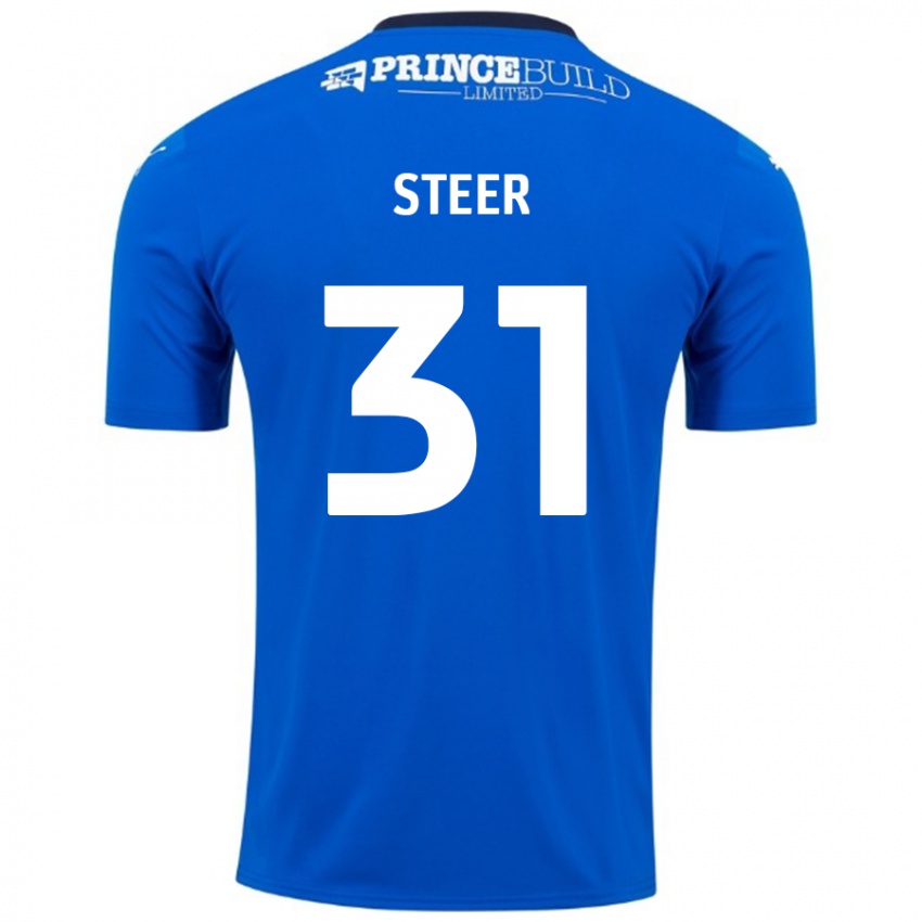 Heren Jed Steer #31 Blauw Wit Thuisshirt Thuistenue 2024/25 T-Shirt