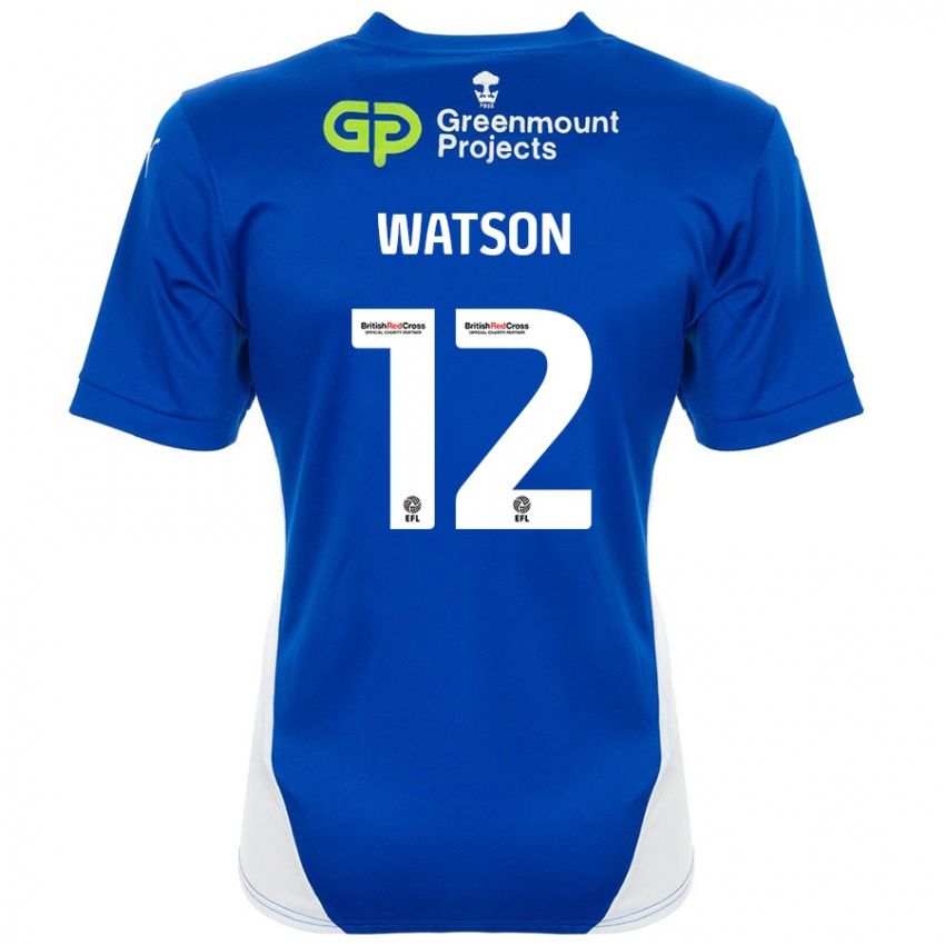 Heren Tom Watson #12 Blauw Wit Thuisshirt Thuistenue 2024/25 T-Shirt