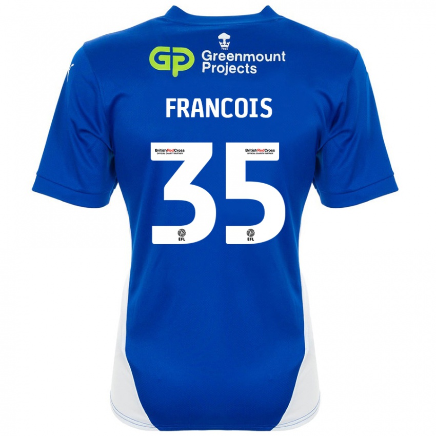 Heren Tyrese Francois #35 Blauw Wit Thuisshirt Thuistenue 2024/25 T-Shirt