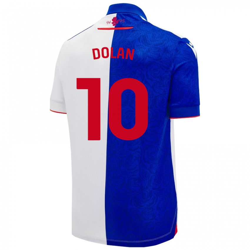 Heren Tyrhys Dolan #10 Hemelsblauw Wit Thuisshirt Thuistenue 2024/25 T-Shirt