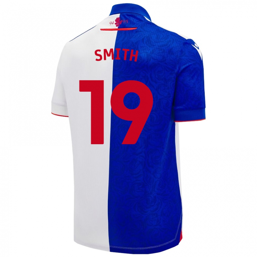 Heren Evie Smith #19 Hemelsblauw Wit Thuisshirt Thuistenue 2024/25 T-Shirt