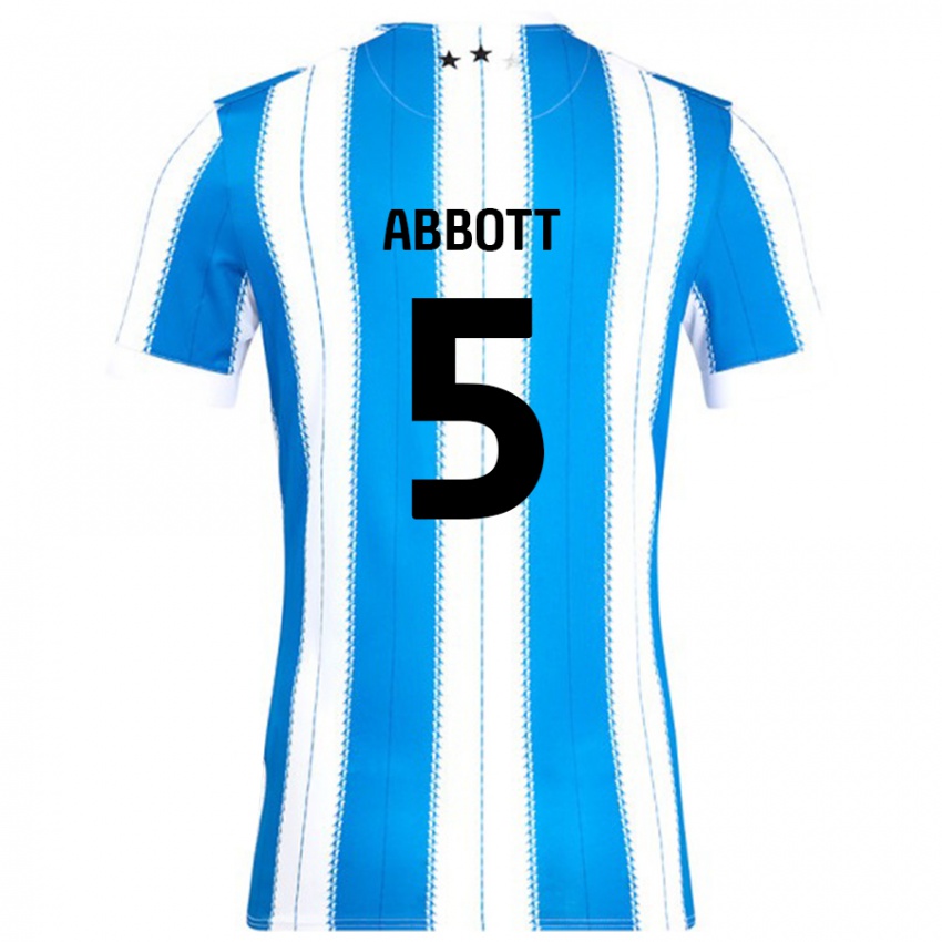 Heren Vicky Abbott #5 Blauw Wit Thuisshirt Thuistenue 2024/25 T-Shirt