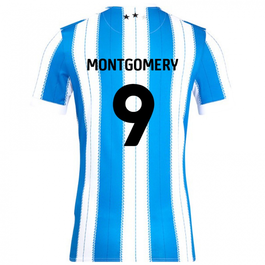 Heren Ria Montgomery #9 Blauw Wit Thuisshirt Thuistenue 2024/25 T-Shirt