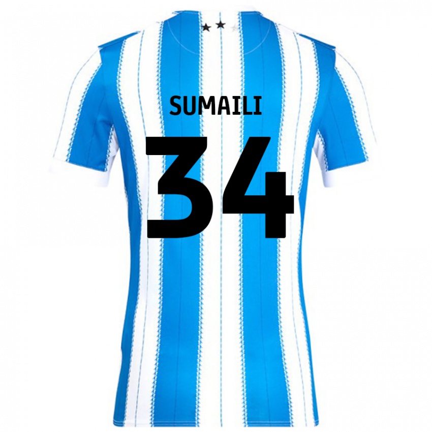 Heren Falone Sumaili #34 Blauw Wit Thuisshirt Thuistenue 2024/25 T-Shirt