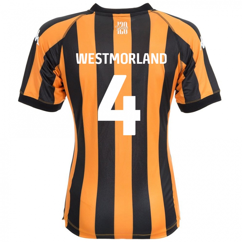 Heren Emma Westmorland #4 Zwart Amber Thuisshirt Thuistenue 2024/25 T-Shirt