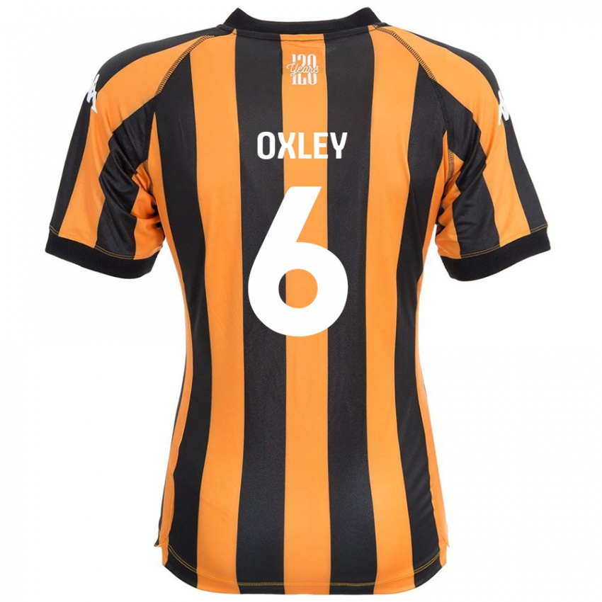 Heren Tilly Oxley #6 Zwart Amber Thuisshirt Thuistenue 2024/25 T-Shirt