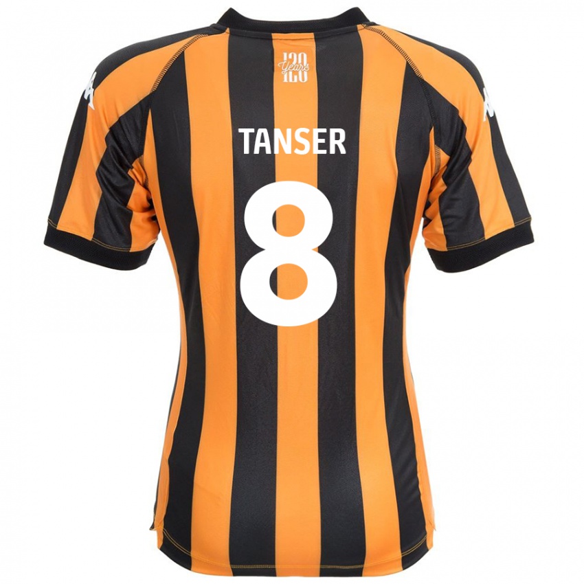 Heren Ellie Tanser #8 Zwart Amber Thuisshirt Thuistenue 2024/25 T-Shirt