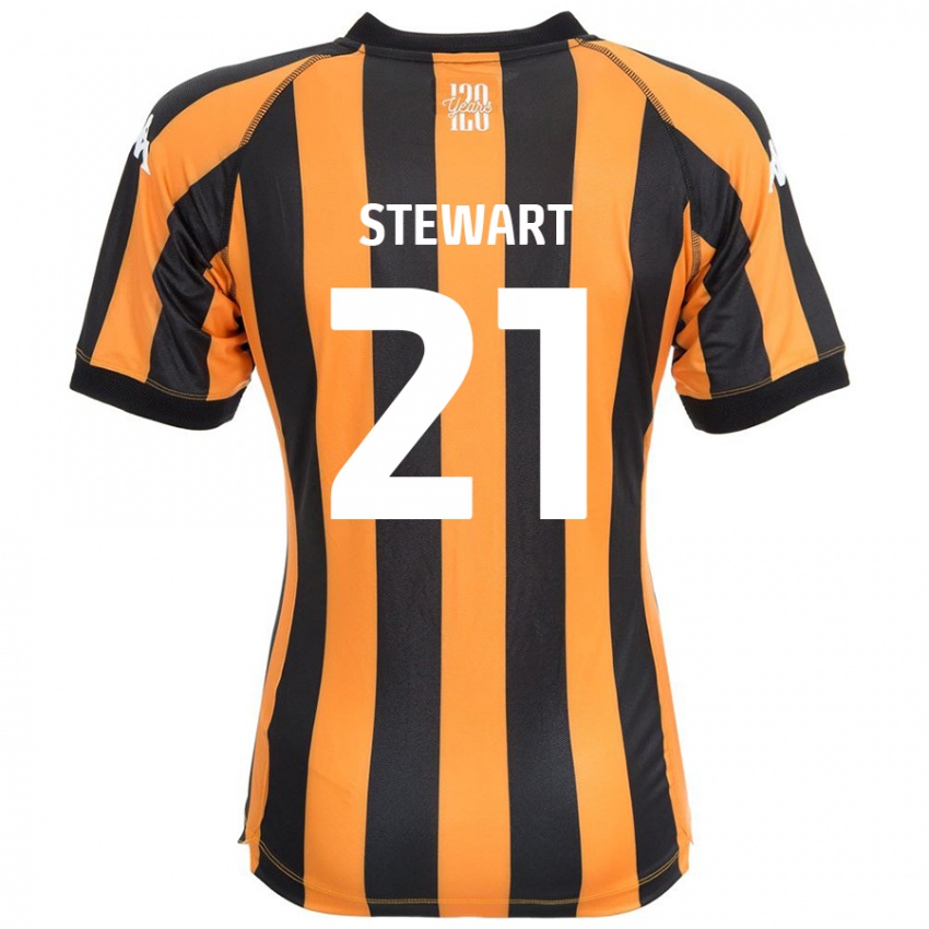 Heren Alice Stewart #21 Zwart Amber Thuisshirt Thuistenue 2024/25 T-Shirt