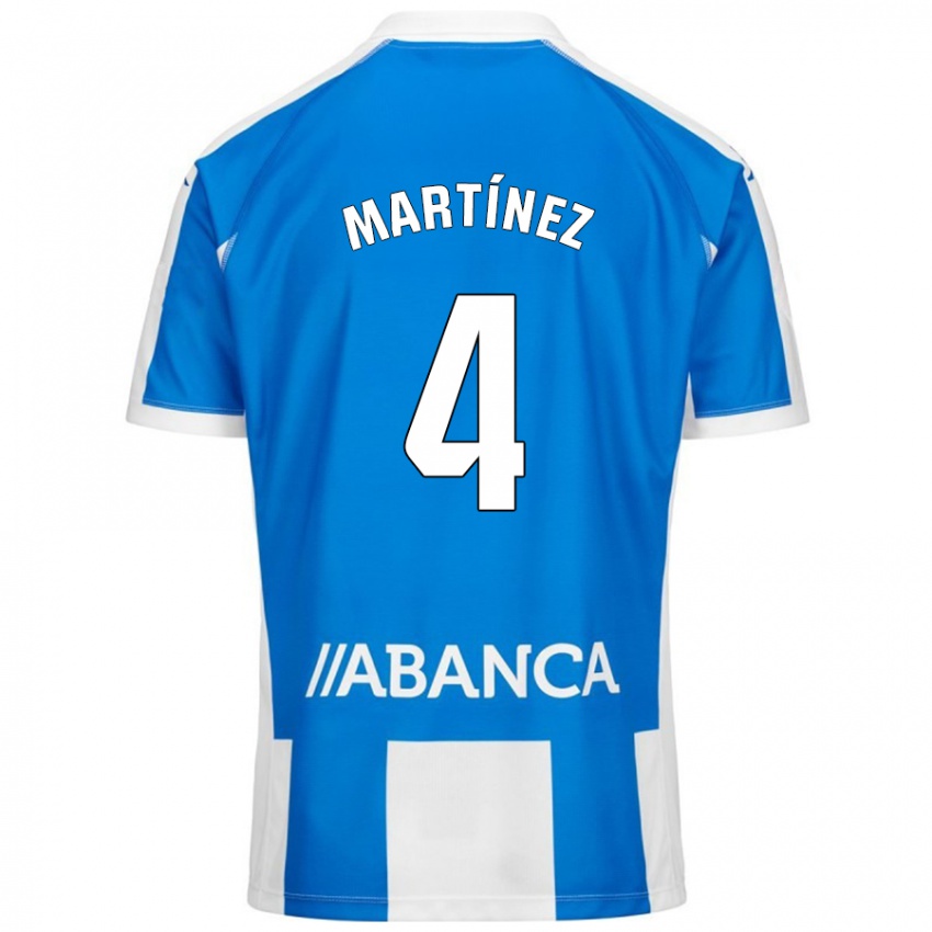 Heren Pablo Martínez #4 Blauw Wit Thuisshirt Thuistenue 2024/25 T-Shirt