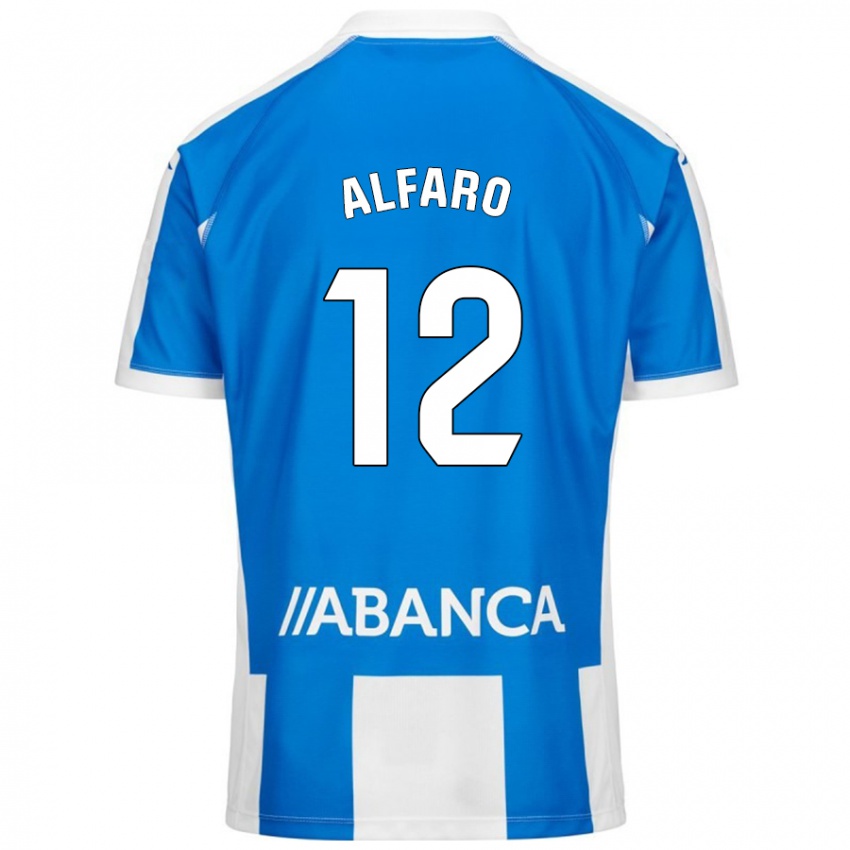 Heren Alejandro Alfaro #12 Blauw Wit Thuisshirt Thuistenue 2024/25 T-Shirt