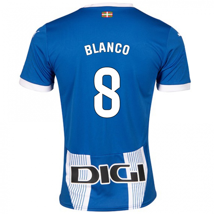 Heren Antonio Blanco #8 Blauw Thuisshirt Thuistenue 2024/25 T-Shirt