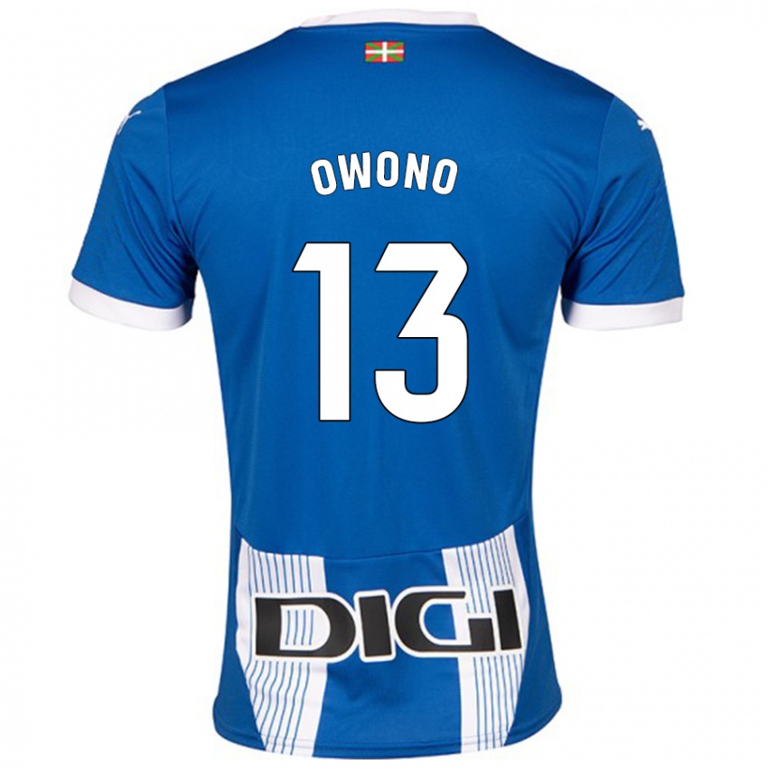 Heren Jesús Owono #13 Blauw Thuisshirt Thuistenue 2024/25 T-Shirt