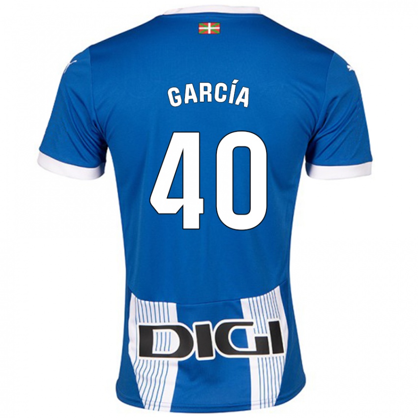 Heren Álvaro García #40 Blauw Thuisshirt Thuistenue 2024/25 T-Shirt