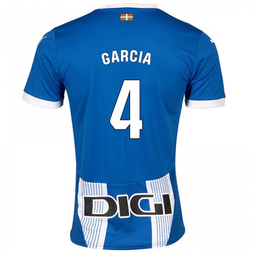 Heren Pichi García #4 Blauw Thuisshirt Thuistenue 2024/25 T-Shirt