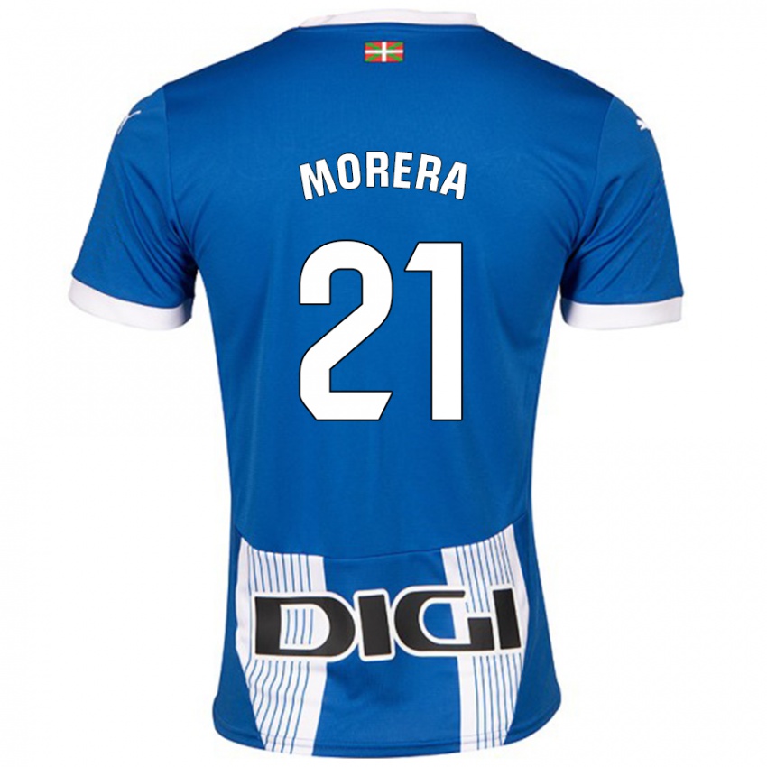 Heren Carla Morera #21 Blauw Thuisshirt Thuistenue 2024/25 T-Shirt