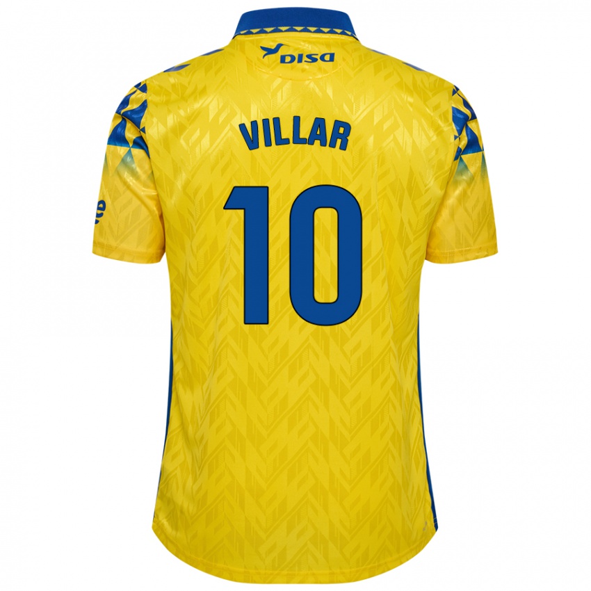 Heren Andy Villar #10 Geel Blauw Thuisshirt Thuistenue 2024/25 T-Shirt