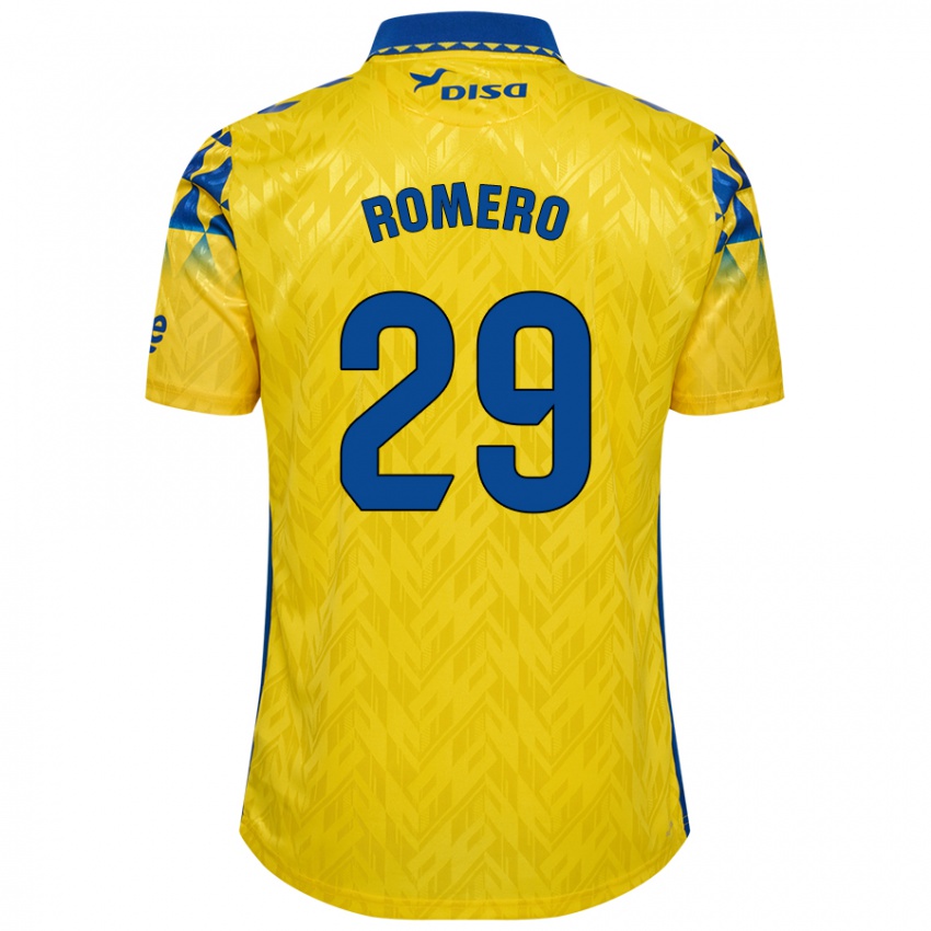 Heren Elías Romero #29 Geel Blauw Thuisshirt Thuistenue 2024/25 T-Shirt