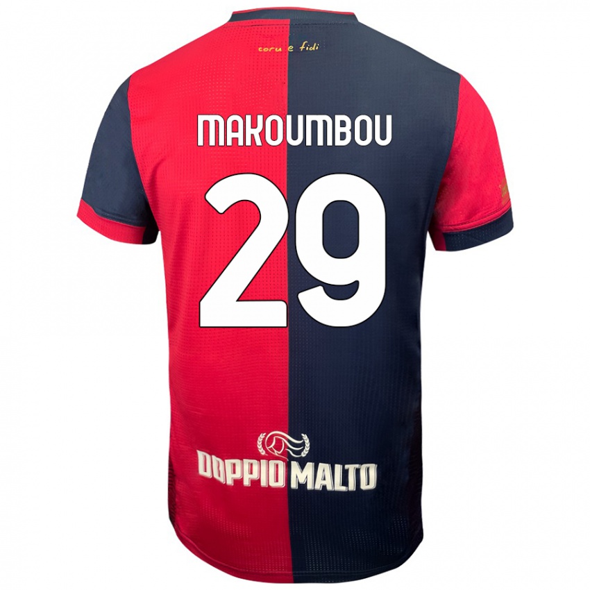 Heren Antoine Makoumbou #29 Rood Donkerder Blauw Thuisshirt Thuistenue 2024/25 T-Shirt