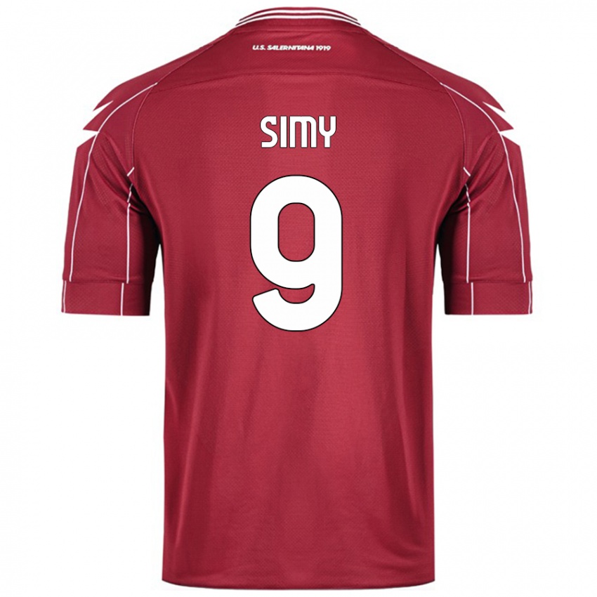 Heren Simy #9 Bordeauxrood Thuisshirt Thuistenue 2024/25 T-Shirt