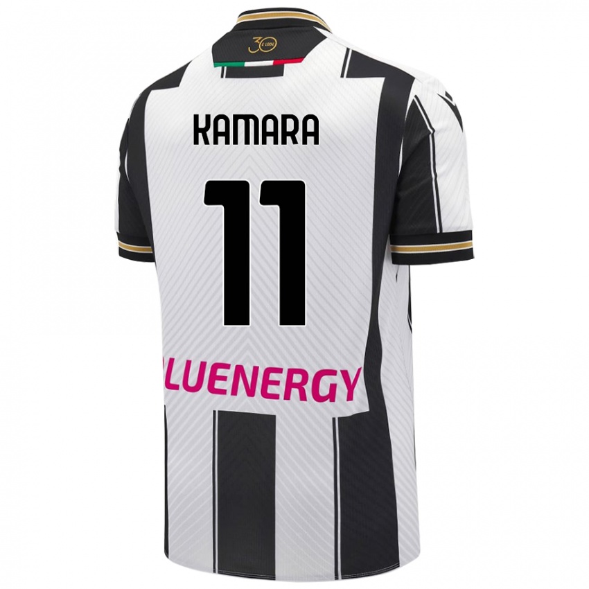 Heren Hassane Kamara #11 Wit Zwart Thuisshirt Thuistenue 2024/25 T-Shirt