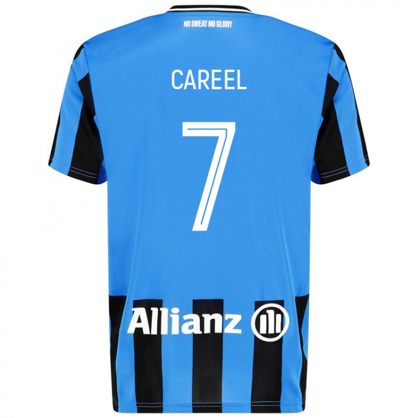 Heren Oona Careel #7 Hemelsblauw Zwart Thuisshirt Thuistenue 2024/25 T-Shirt