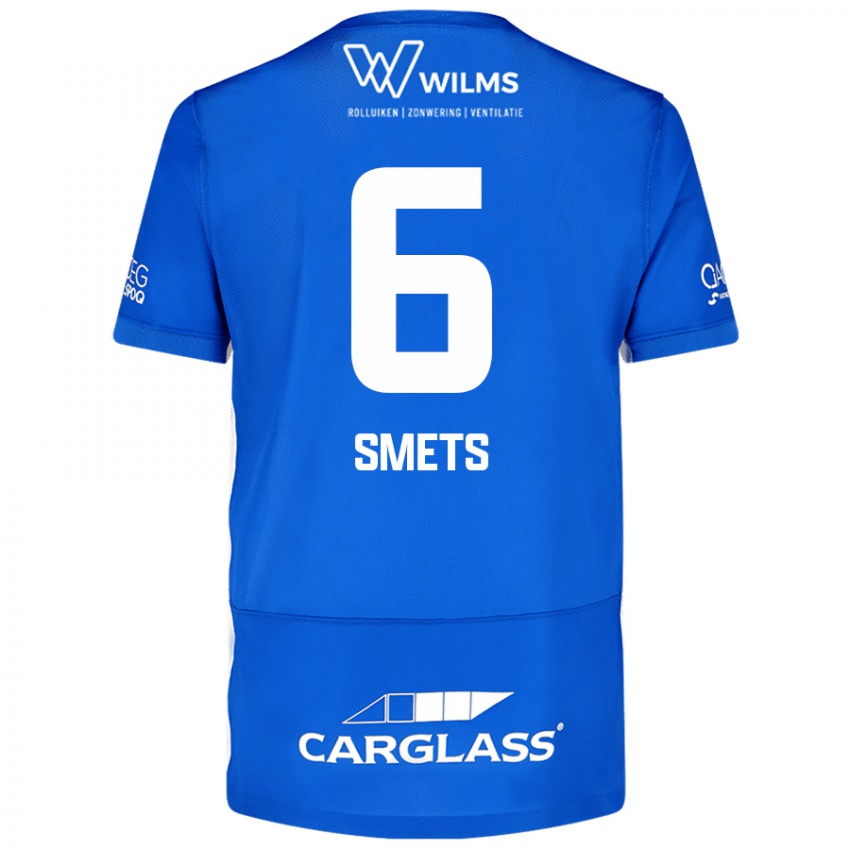 Heren Matte Smets #6 Blauw Thuisshirt Thuistenue 2024/25 T-Shirt