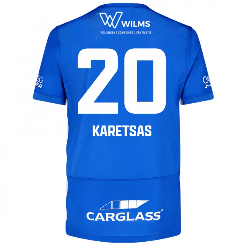 Heren Konstantinos Karetsas #20 Blauw Thuisshirt Thuistenue 2024/25 T-Shirt