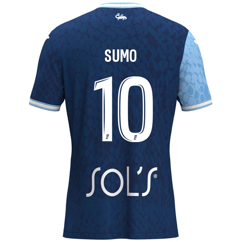 Heren Eva Sumo #10 Hemelsblauw Donkerblauw Thuisshirt Thuistenue 2024/25 T-Shirt